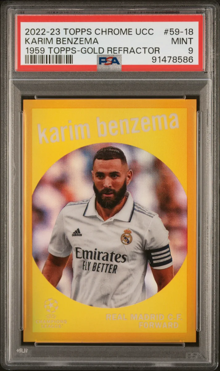 2022-23 topps chrome ucc Karim Benzema Gold 1959