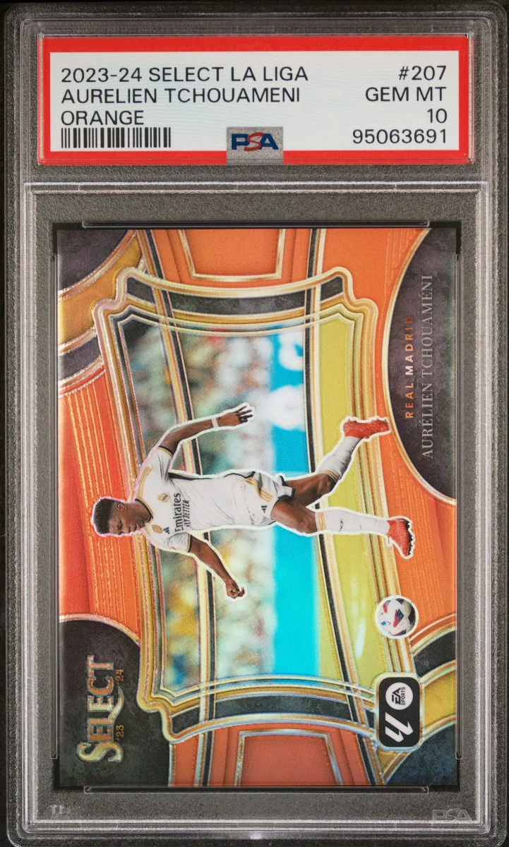2023-24 Panini Select La Liga Aurelien Tchouaméni Field Level Orange /49