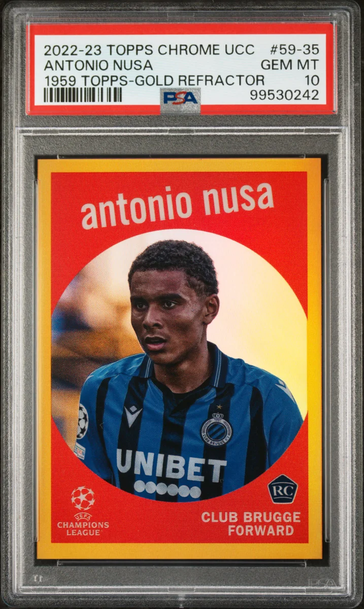2022-23 topps chrome ucc Antonio Nusa Gold 1959