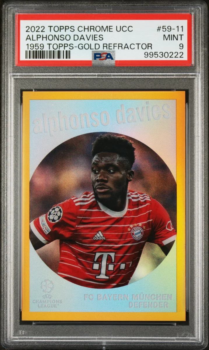2022-23 topps chrome ucc Alphonso Davies Gold 1959
