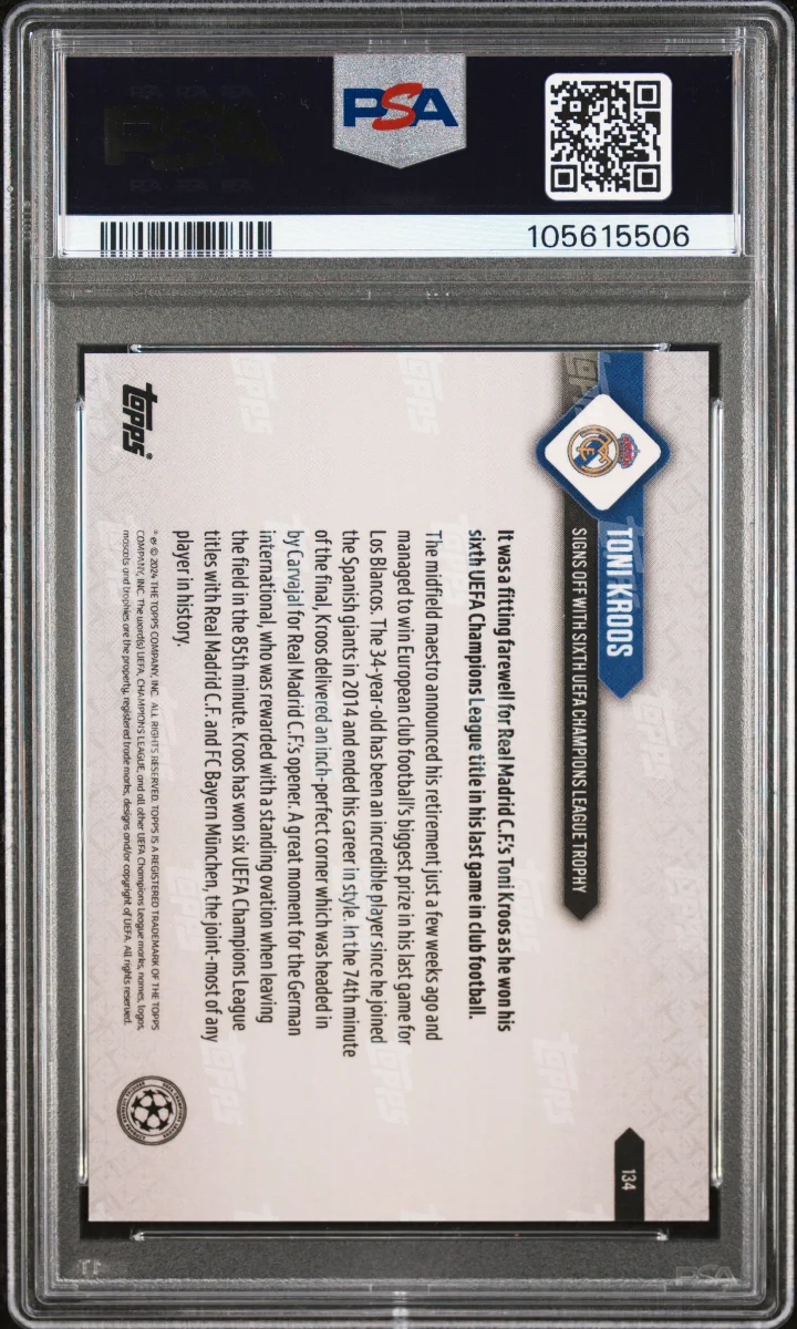 2023-24 Topps Now UCL Toni Kroos Purple — back