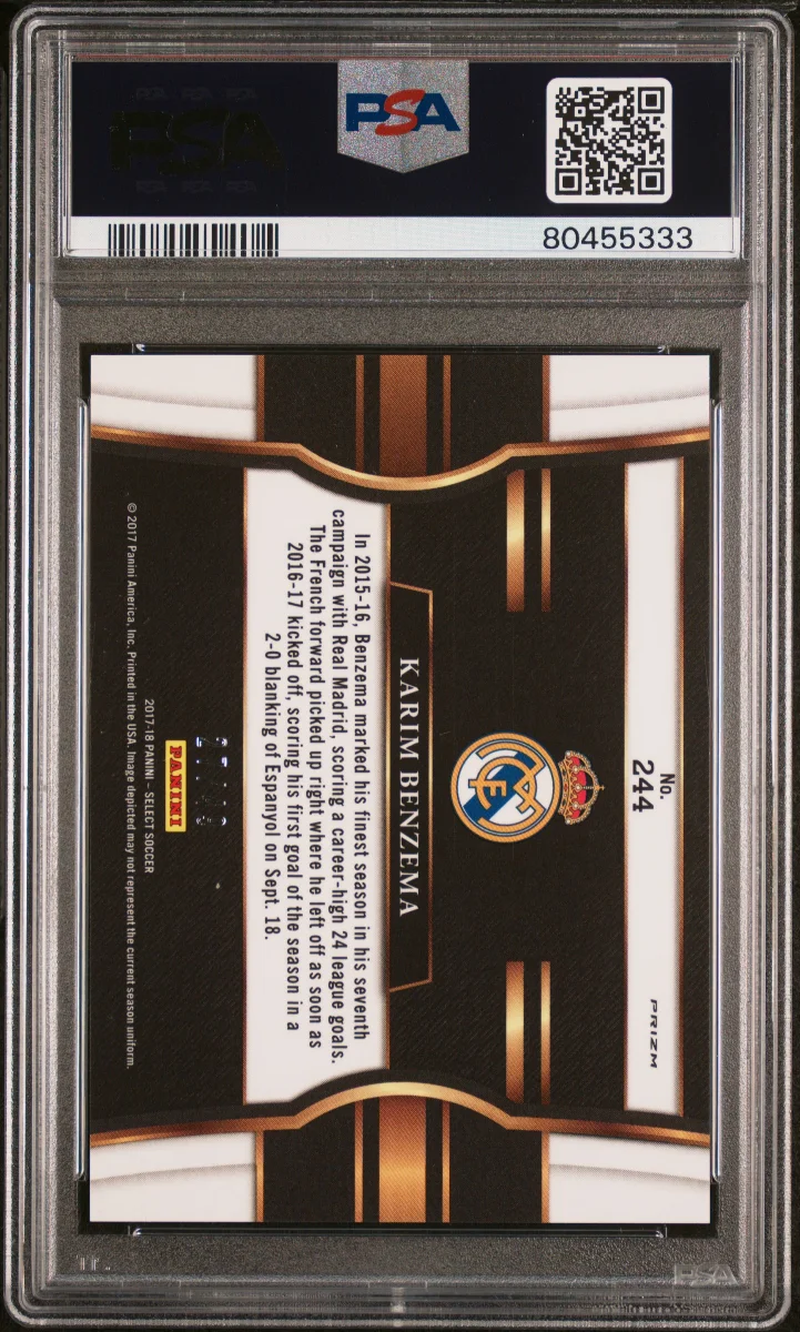 2017-18 Panini Select Karim Benzema Copper /49 — back