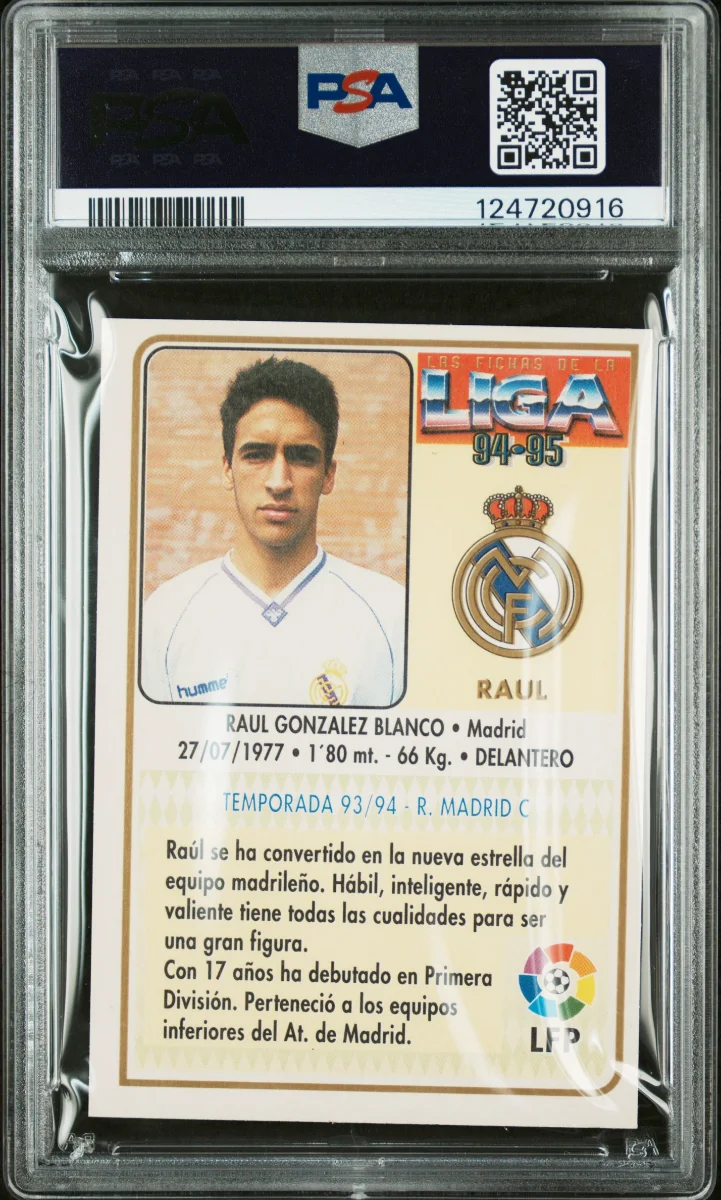 1994 Mundicromo Las Fichas de La Liga Ultima Hora Raul Gonzalez Blanco — back