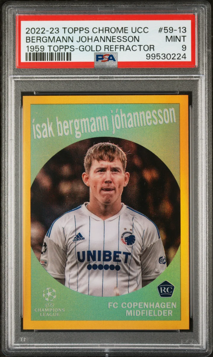 2022-23 topps chrome ucc Bergmann Jóhannesson Gold 1959