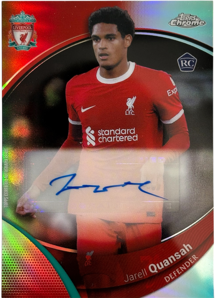 Jarell Quansah Topps Chrome Rookie Auto