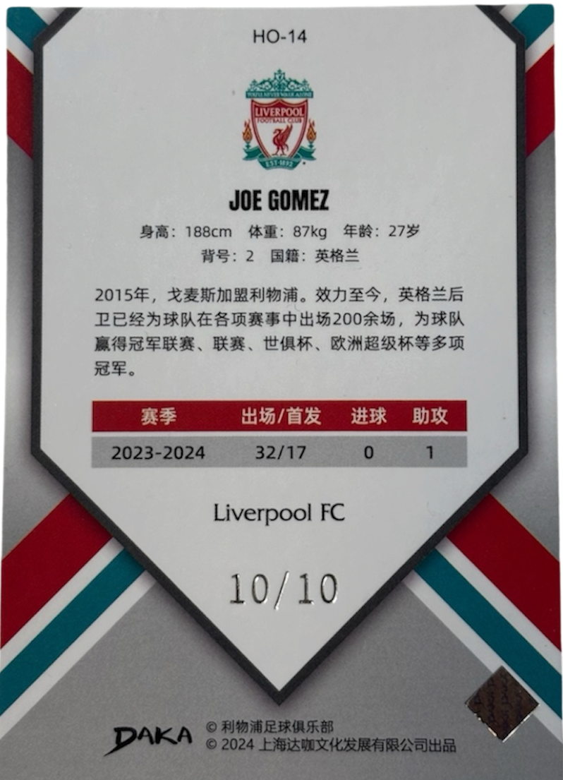 Joe Gomez Daka Holocene 10/10 — back