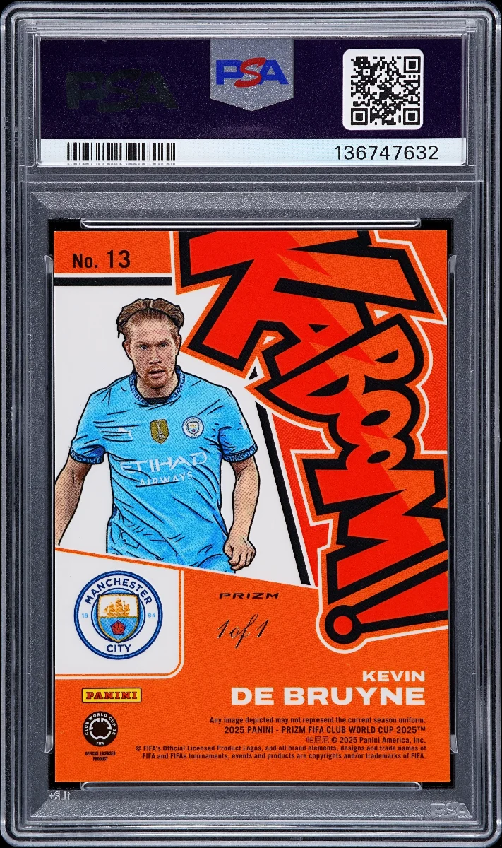 2025 prizm fifa cwc kevin de bruyne kaboom 1/1 back