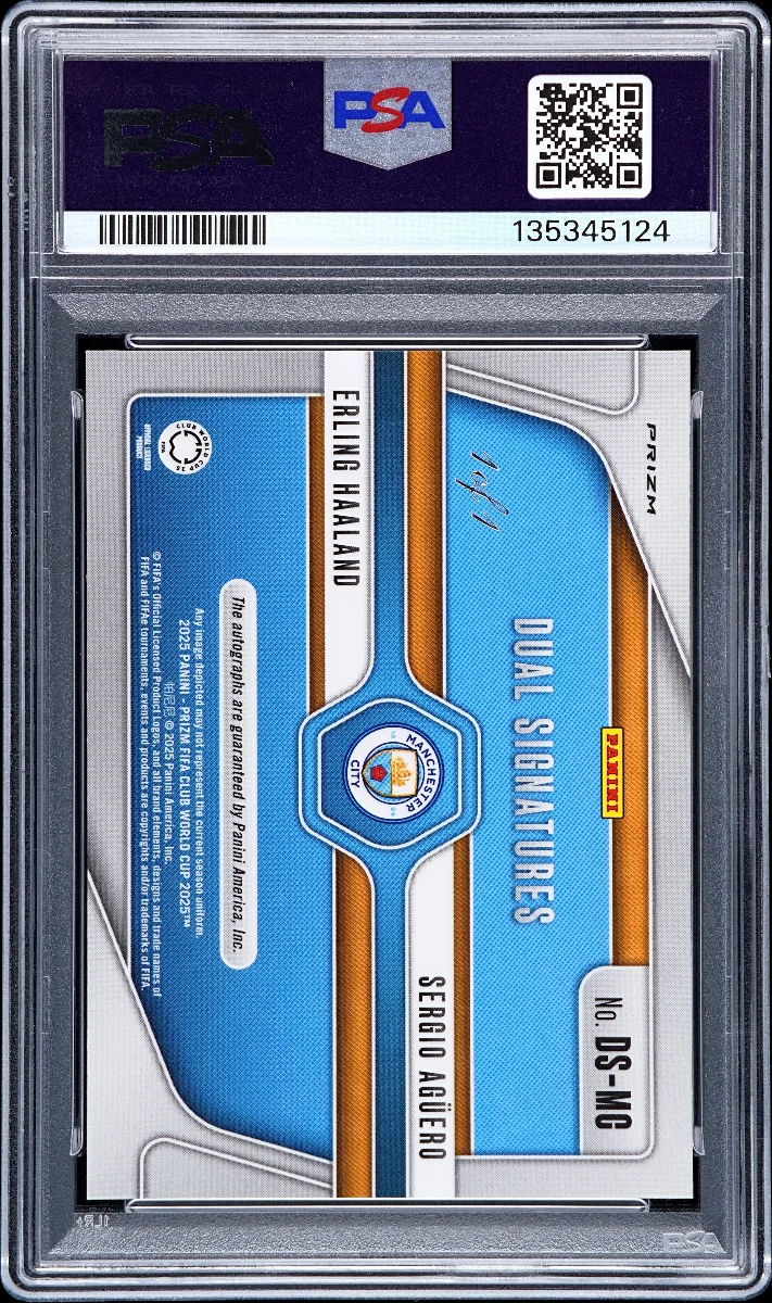 2025 prizm haaland/aguero 1/1 back