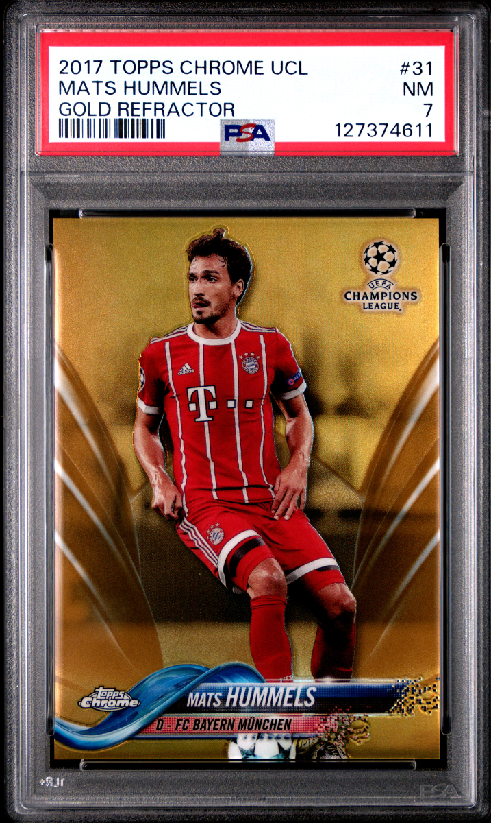 2017 TOPPS CHROME UEFA CHAMPIONS LEAGUE | GOLD REFRACTOR [#18/50] MATS HUMMELS 31