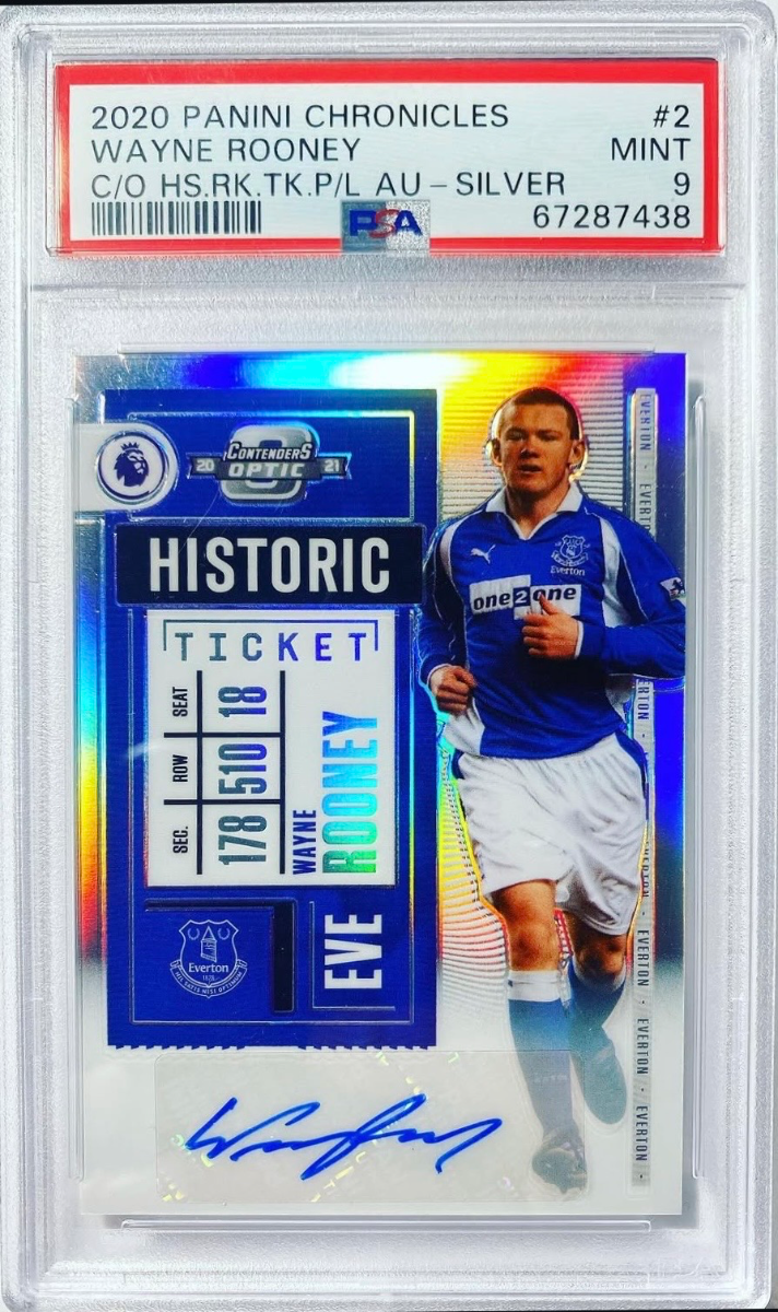 2020 PANINI CHRONICLES CONTENDERS OPTIC HISTORIC ROOKIE TICKET PREMIER WAYNE ROONEY 2