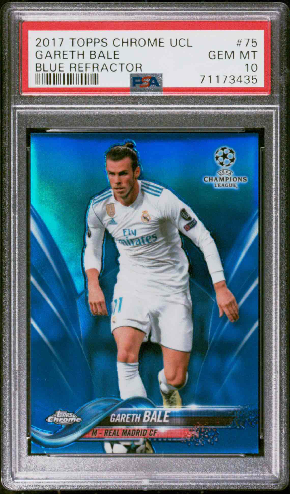 2017 TOPPS CHROME UEFA CHAMPIONS LEAGUE | BLUE REFRACTOR [#45/150]GARETH BALE 75