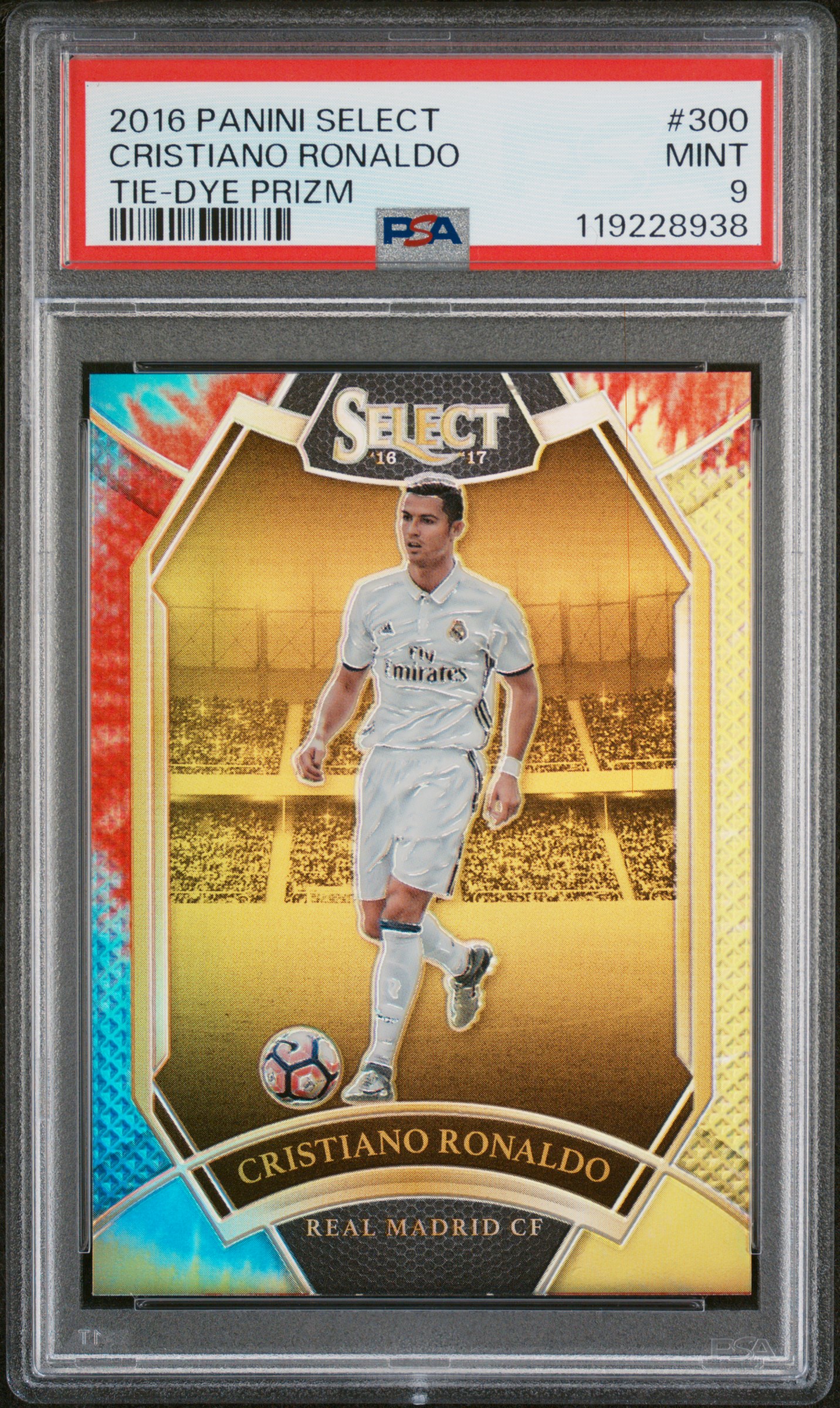 2016 PANINI SELECT | TIE-DYE PRIZM [#14/30] CRISTIANO RONALDO 300