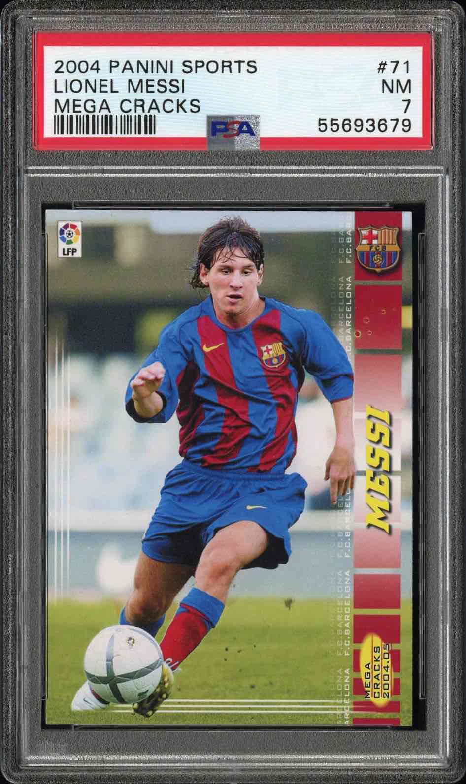 2004 PANINI SPORTS MEGA CRACKS ROOKIE CARDLIONEL MESSI 71