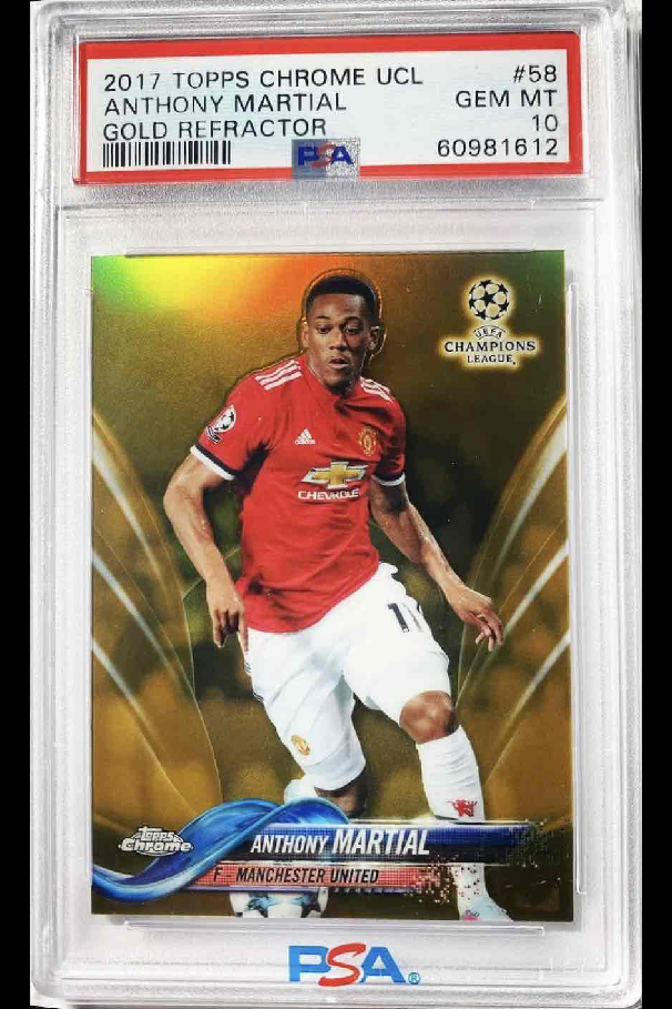 2017 TOPPS CHROME UEFA CHAMPIONS LEAGUE | GOLD REFRACTOR [#34/50] ANTHONY MARTIAL 58