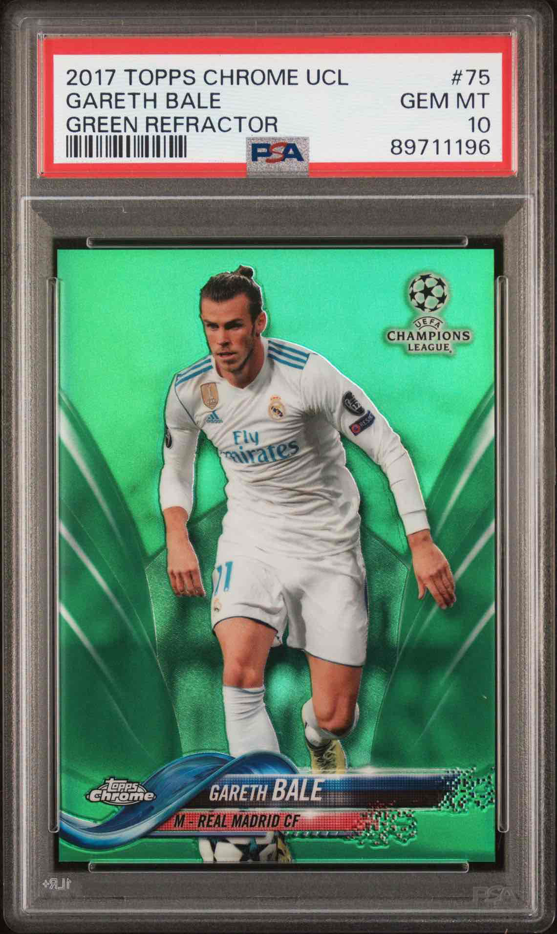2017 TOPPS CHROME UEFA CHAMPIONS LEAGUE | GREEN REFRACTOR [#57/99]GARETH BALE 75