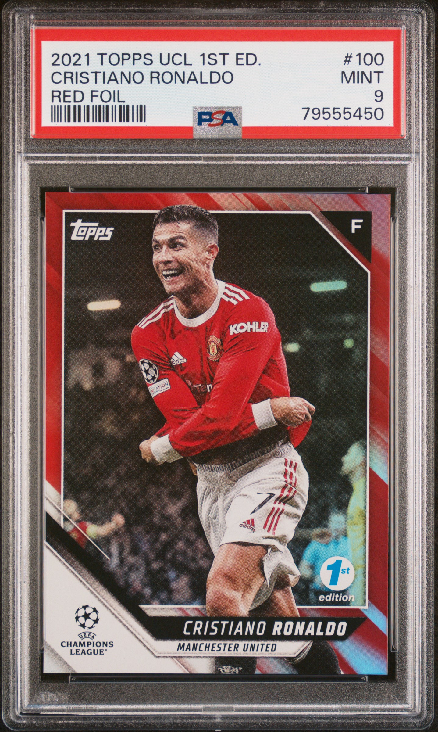 2021 TOPPS UEFA CHAMPIONS LEAGUE 1ST EDITION | RED FOIL [#4/5] CRISTIANO RONALDO 100