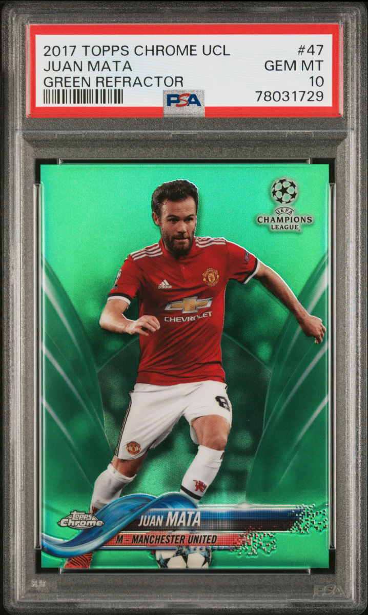 2017 TOPPS CHROME UEFA CHAMPIONS LEAGUE | GREEN REFRACTOR [#31/99] JUAN MATA 47