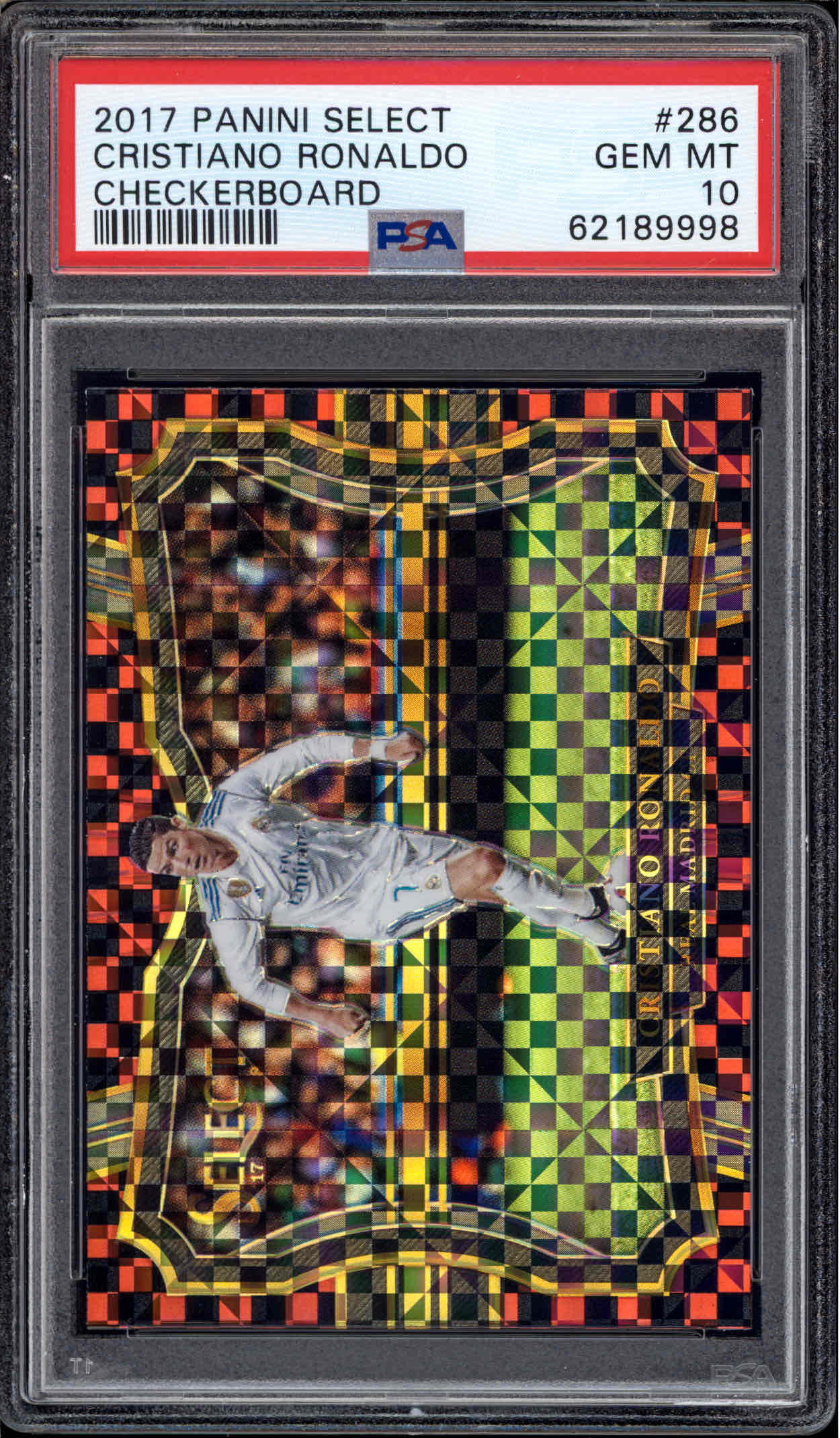 2017 Select Cristiano Ronaldo Field Level Checkerboard - PSA 10