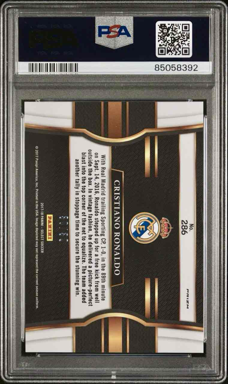 2017 Select Cristiano Ronaldo Field Level Tie-Dye /30 - PSA 10 back