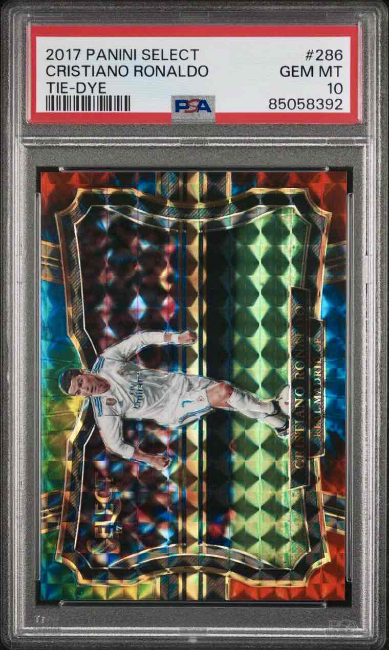 2017 Select Cristiano Ronaldo Field Level Tie-Dye /30 - PSA 10