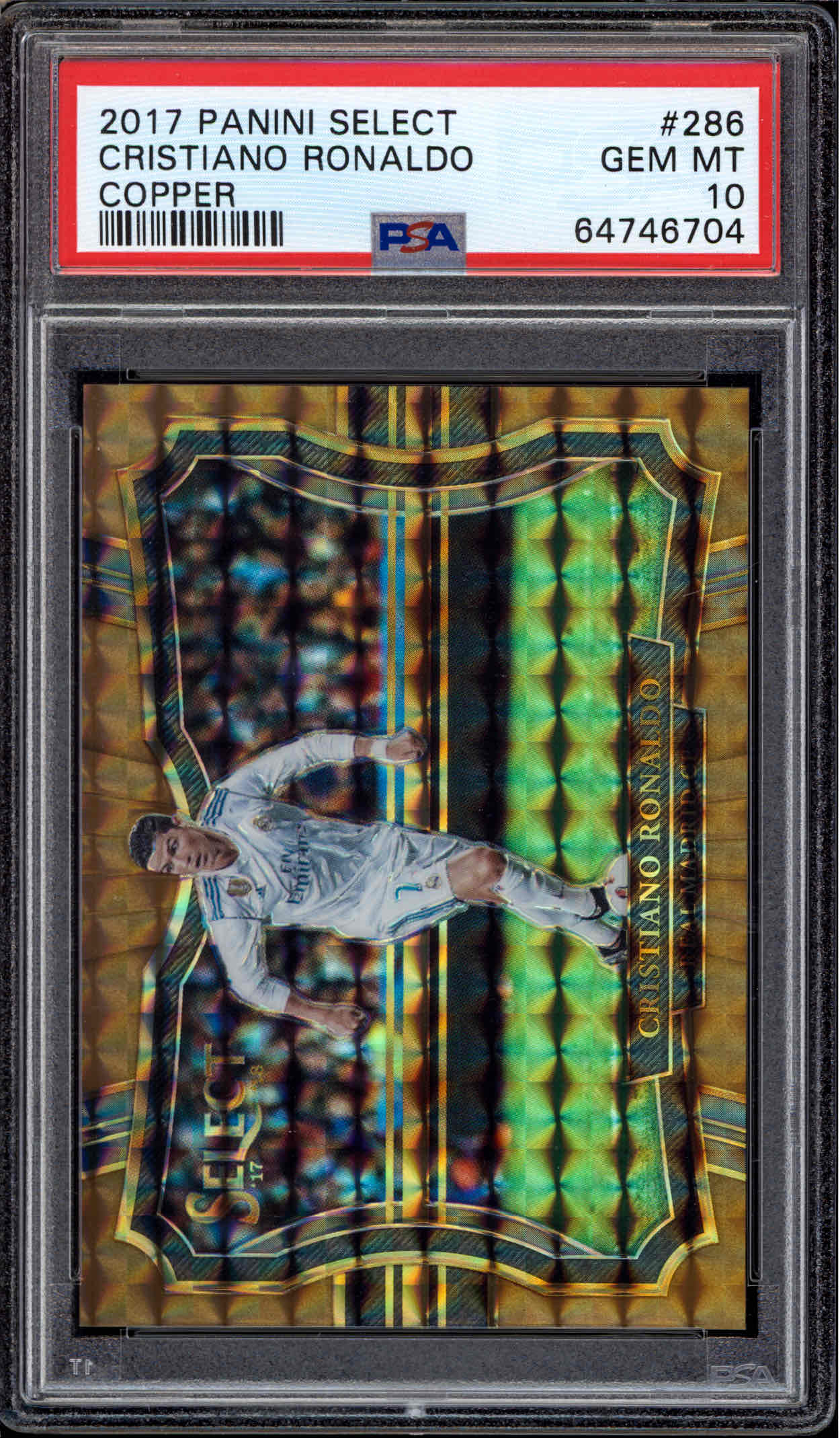 2017 Select Cristiano Ronaldo Field Level Copper /49 - PSA 10