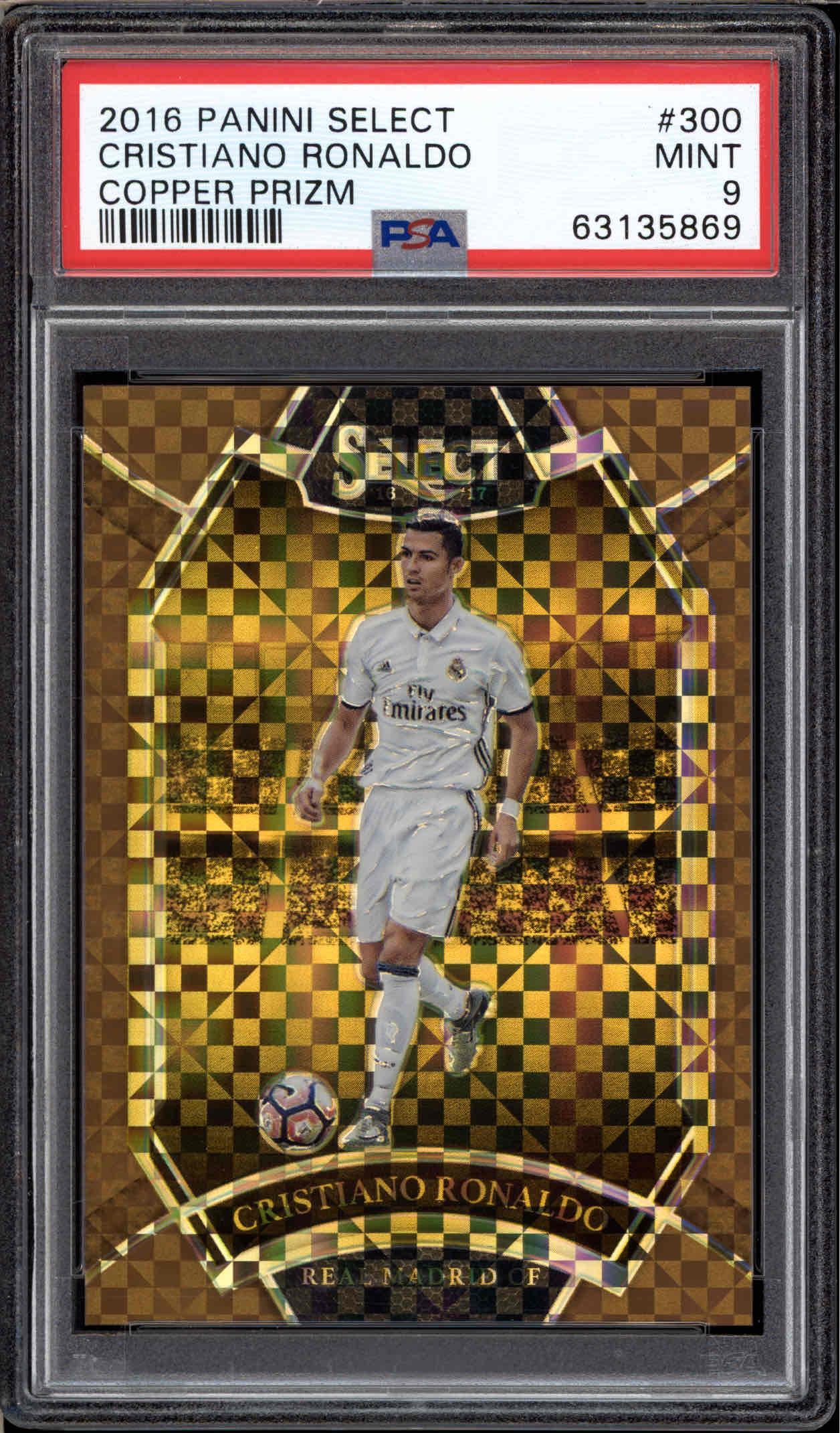 2016 Select Cristiano Ronaldo Field Level Copper /49 - PSA 9
