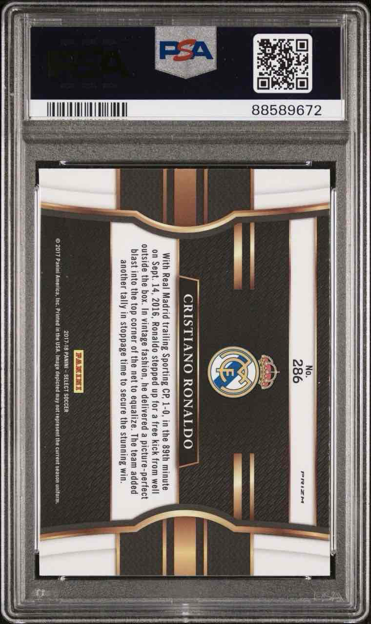 2017 Select Cristiano Ronaldo Field Level Silver - PSA 10 back
