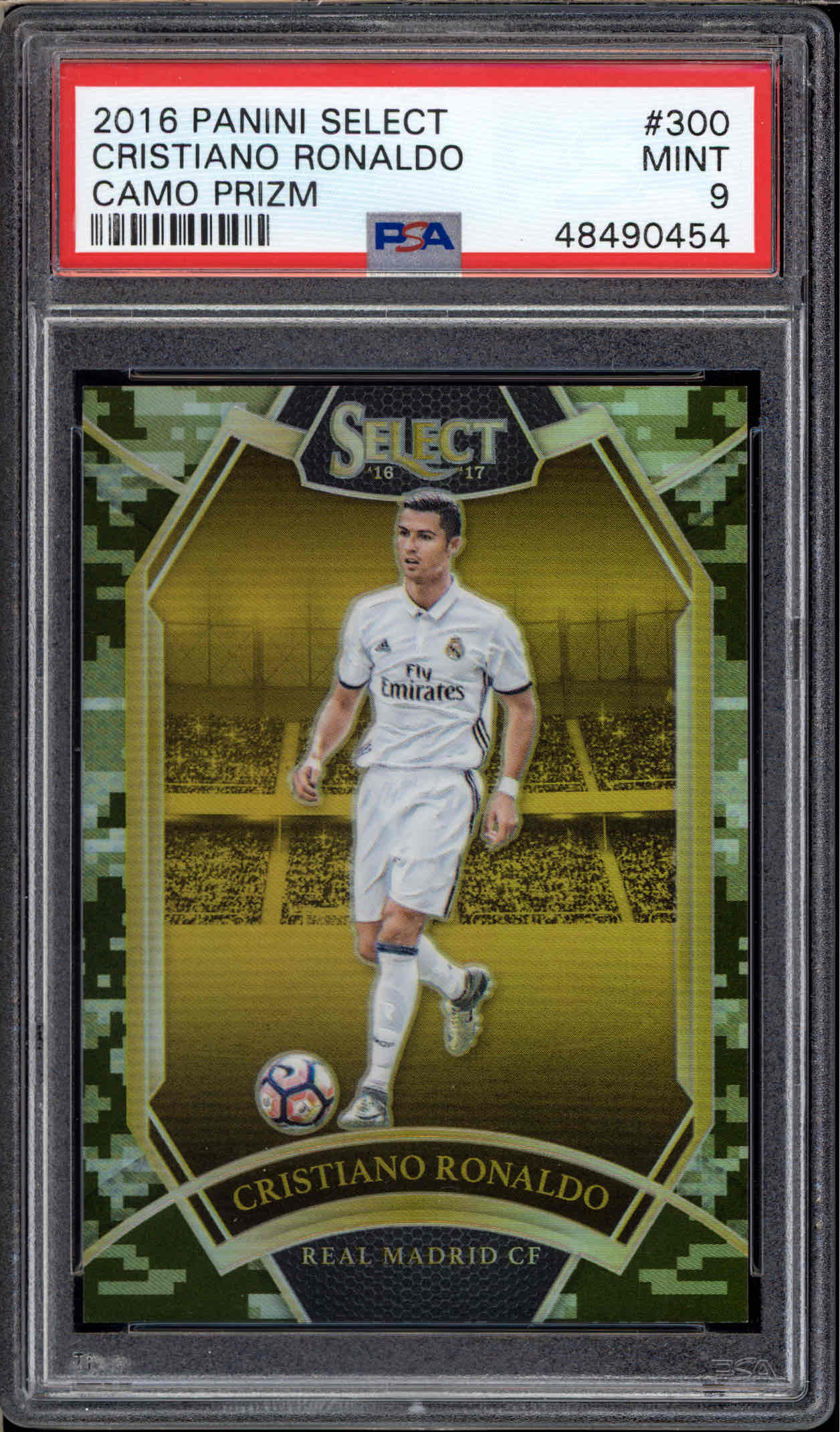 2016 Select Cristiano Ronaldo Field Level Camo 7/20 - PSA 9