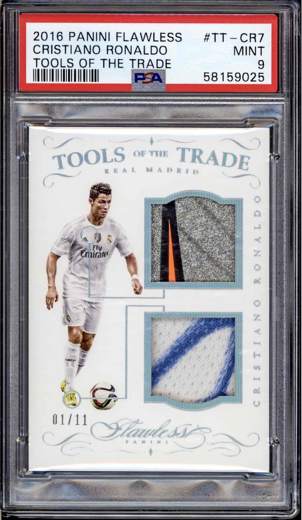 2016 Flawless Cristiano Ronaldo Tools of The Trade /11 - PSA 9