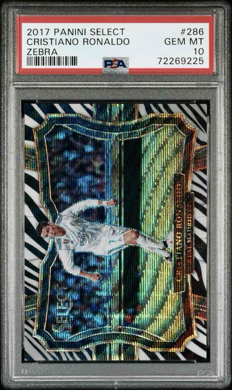 2017 Select Cristiano Ronaldo Field Level Zebra /25 - PSA 10