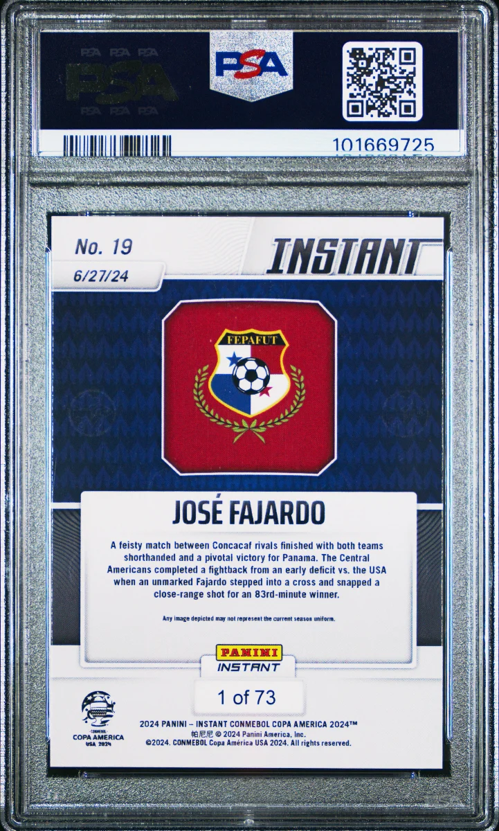 2024 PANINI INSTANT CONMEBOL COPA AMERICA 2024 — back