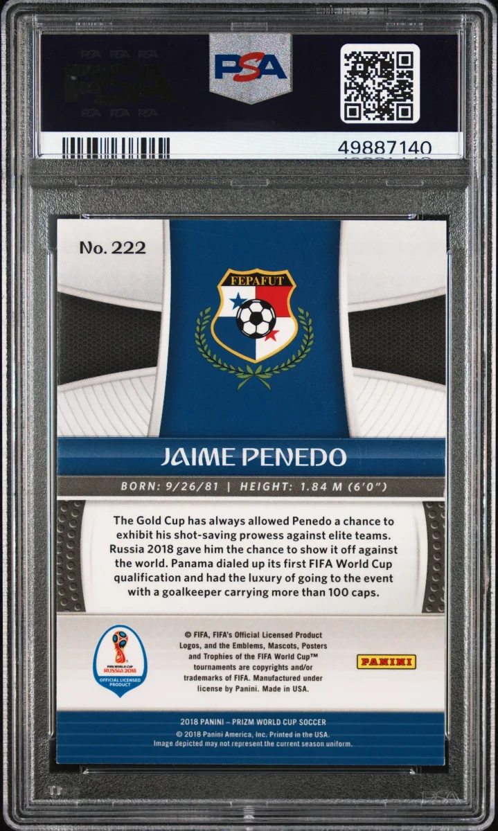 2018 PANINI PRIZM WORLD CUP | CYRILLIC TEXT — back
