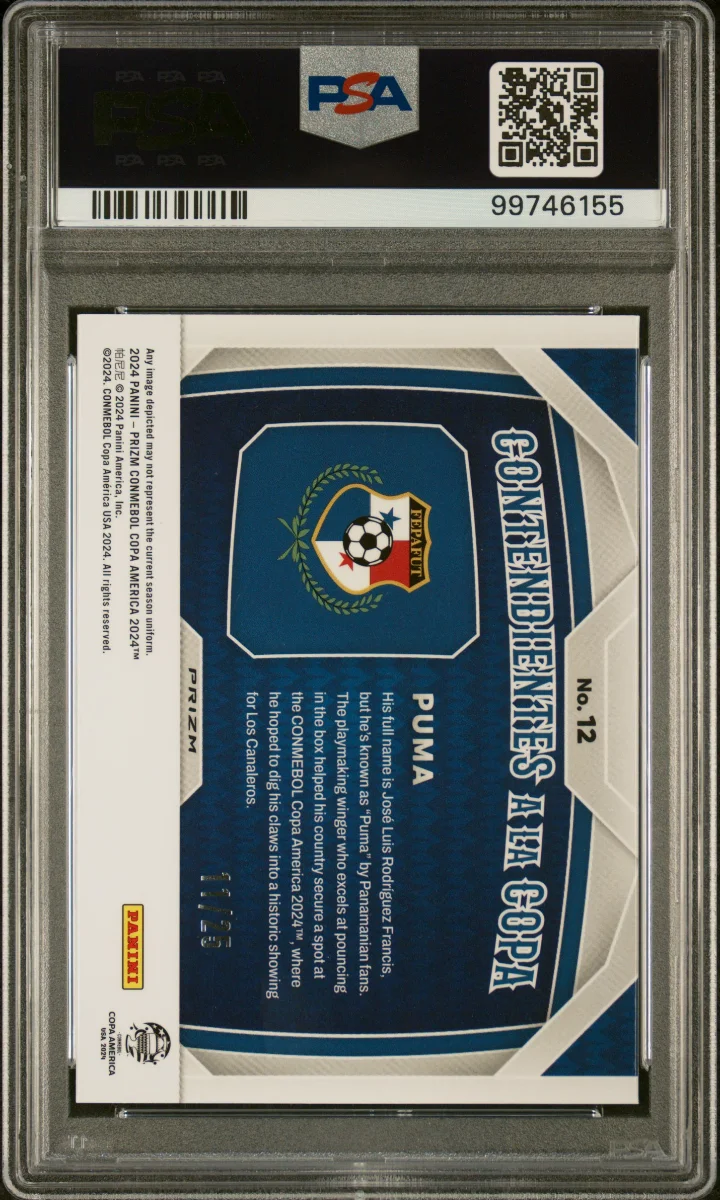2024 PANINI PRIZM CONMEBOL COPA AMERICA CONTENDIENTES A LA COPA | ORANGE PRIZM — back