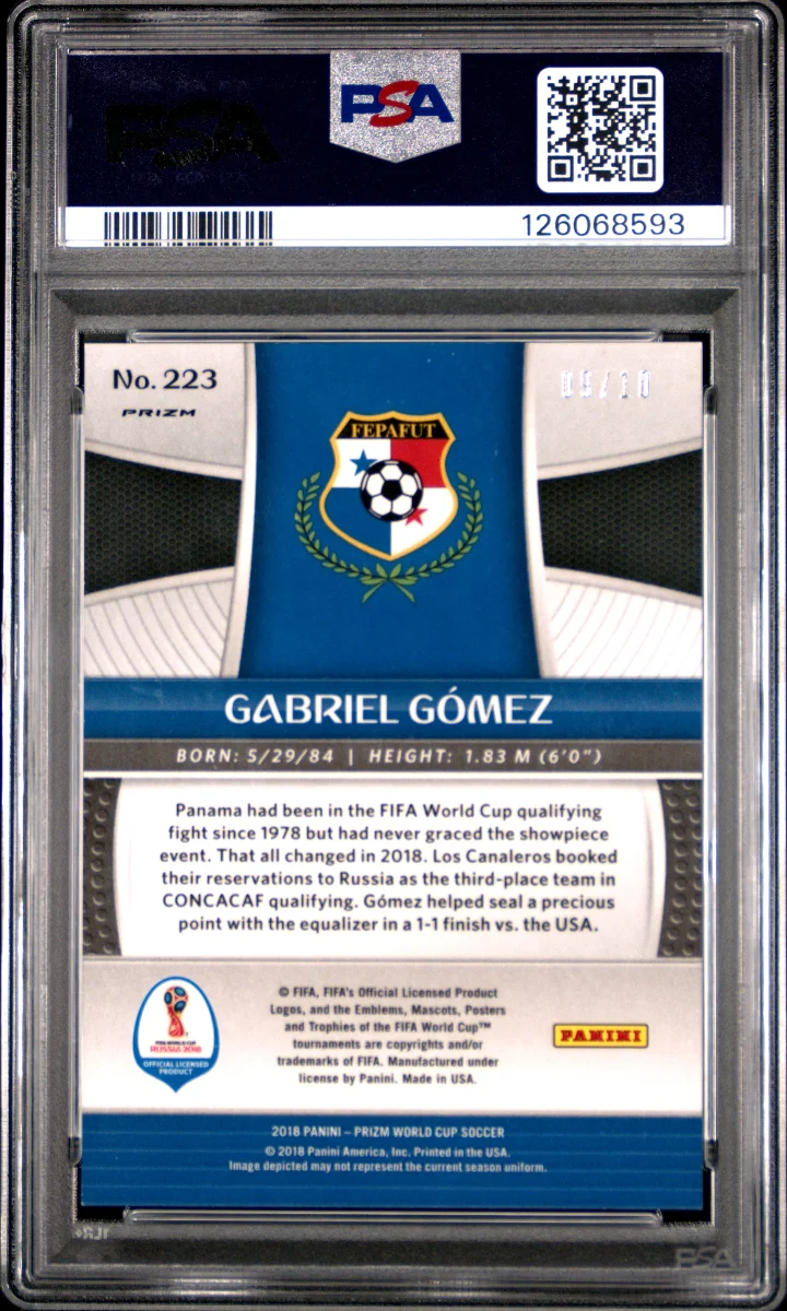 2018 PANINI PRIZM WORLD CUP | GOLD PRIZM — back