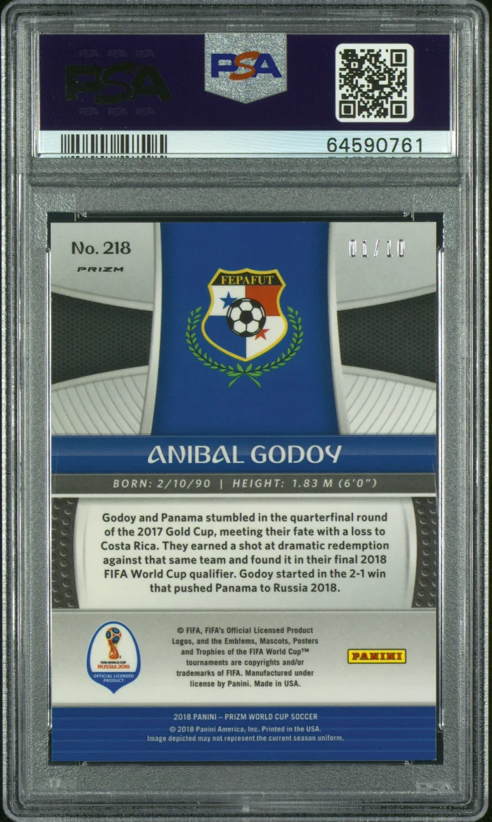 2018 PANINI PRIZM WORLD CUP | GOLD PRIZM — back