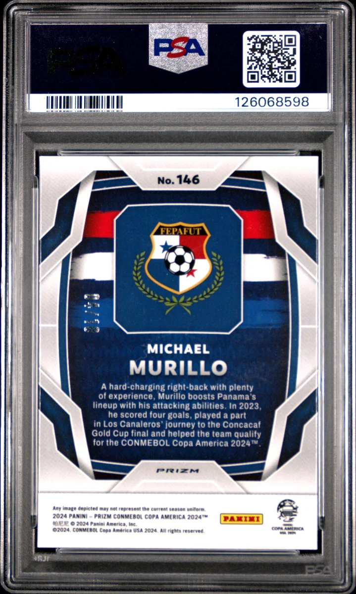 2024 PANINI PRIZM CONMEBOL COPA AMERICA | GOLD PULSAR — back