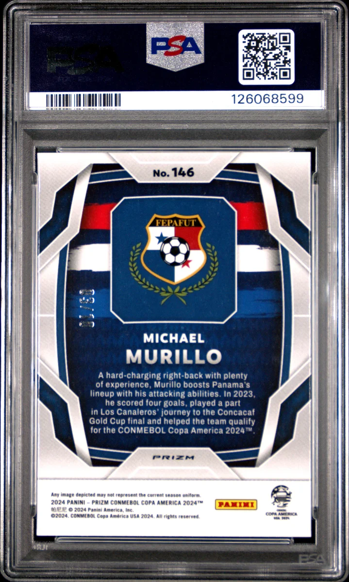 2024 PANINI PRIZM CONMEBOL COPA AMERICA | GOLD PRIZM — back