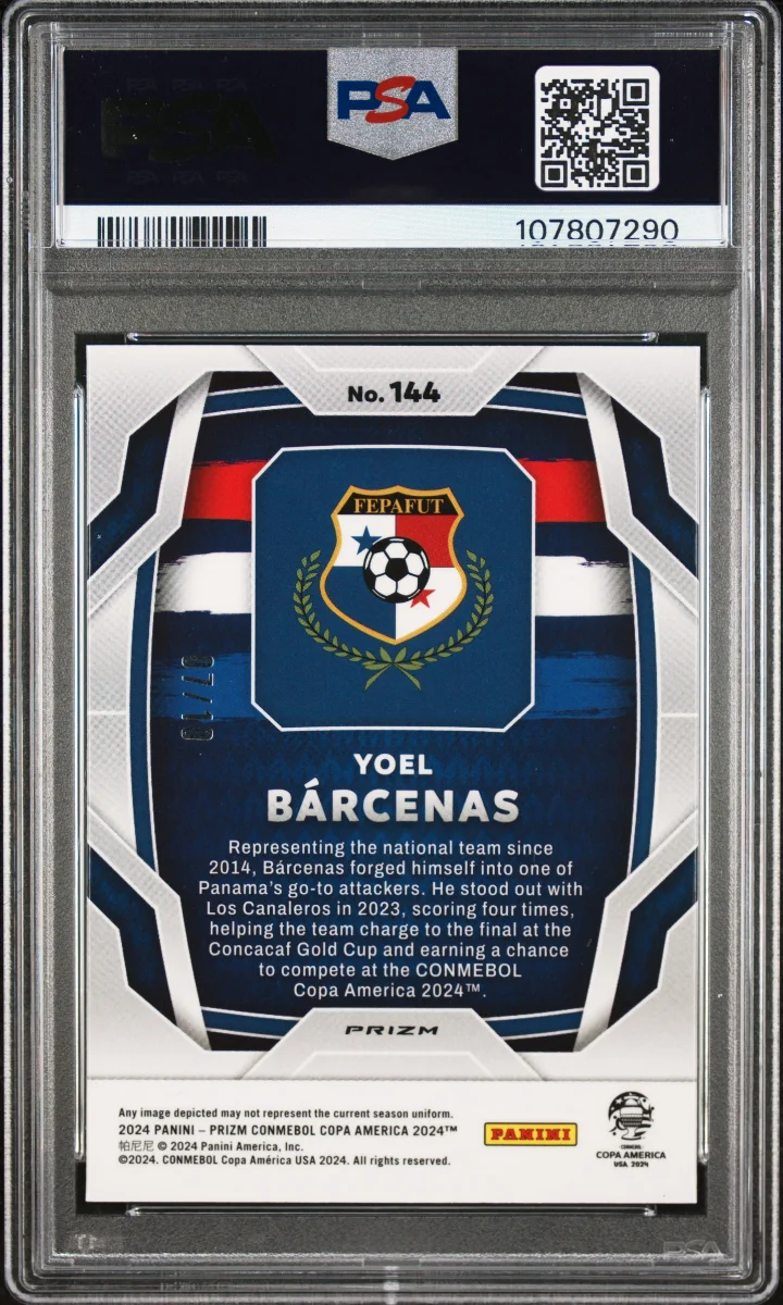2024 PANINI PRIZM CONMEBOL COPA AMERICA | GOLD PRIZM — back