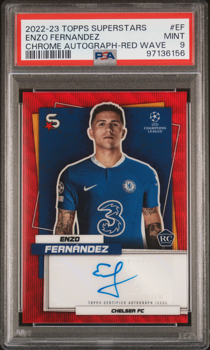 2022-23 TOPPS UEFA SUPERSTARS CHROME SUPERSTAR AUTOGRAPHS | RED WAVE [#1/5]ENZO FERNANDEZ EF