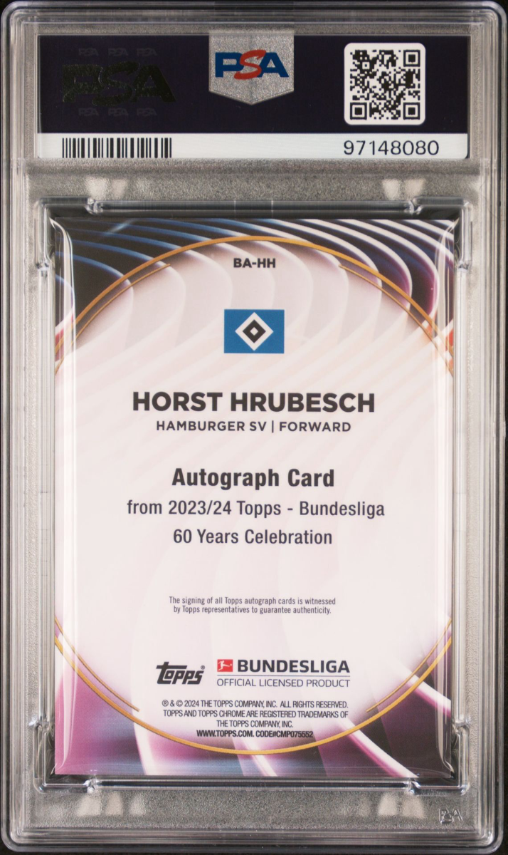 Horst Hrubesch - Gold Auto /50 — back