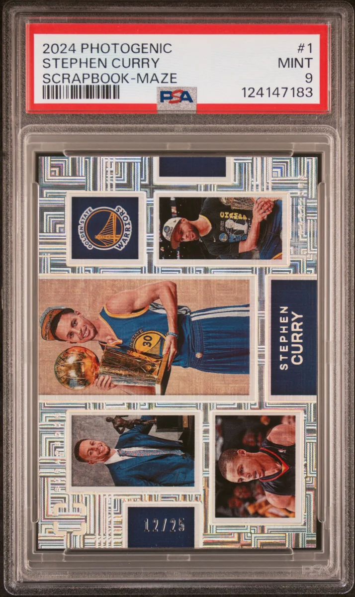 2024 PANINI PHOTOGENIC SCRAPBOOK STEPHEN CURRY MAZE PSA 9