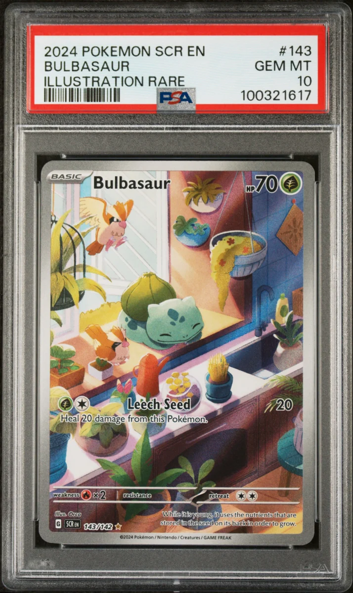 2024 POKEMON STELLAR CROWN BULBASAUR ILLUSTRATION RARE PSA 10