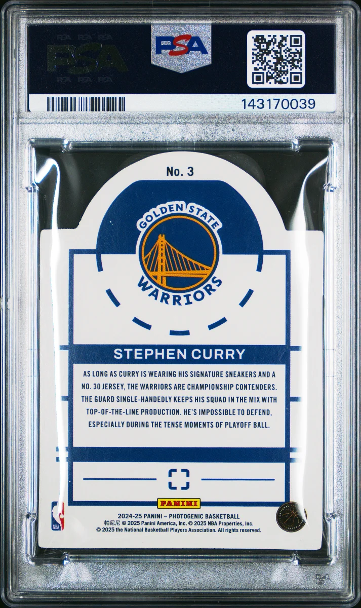 2024 PANINI PHOTOGENIC THE SHOE GAME STEPHEN CURRY PSA 9 back