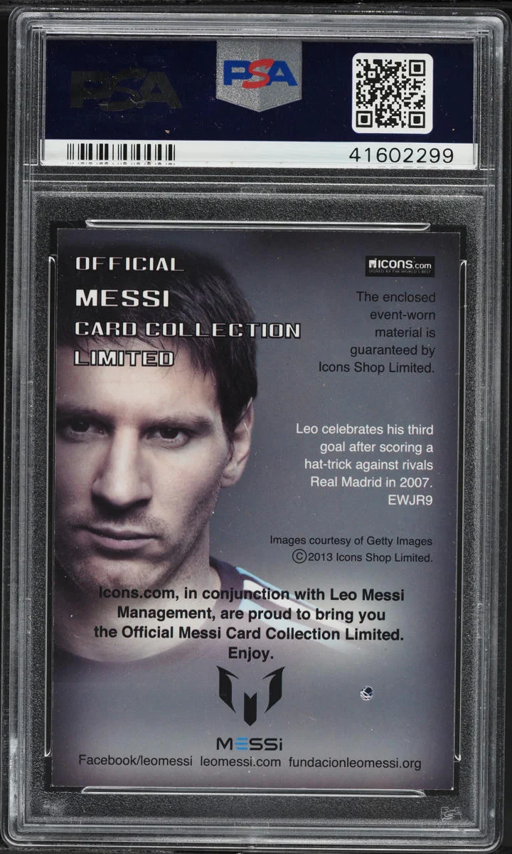 2013 Icons Lionel Messi Limited Collection Jersey 3rd Goal PSA 8 back