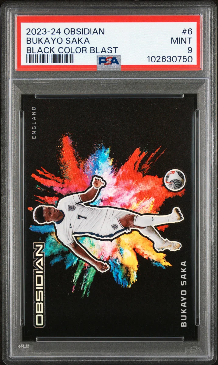 2023 PANINI OBSIDIAN BLACK COLOR BLAST BUKAYO SAKA PSA 9