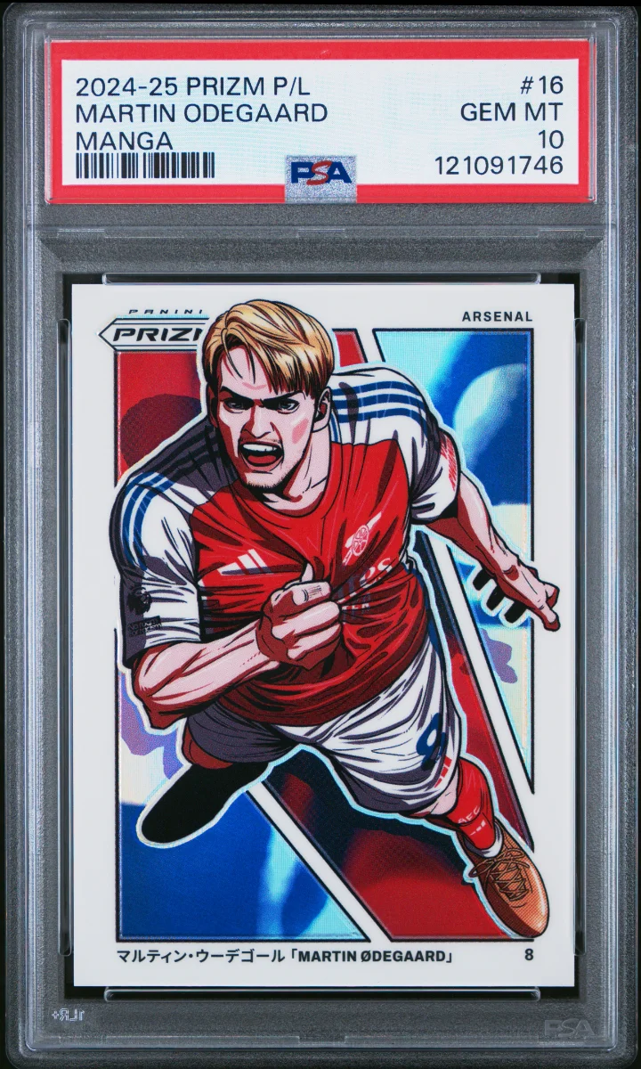 2024-25 PANINI PRIZM PREMIER LEAGUE MARTIN ODEGAARD MANGA PSA 10