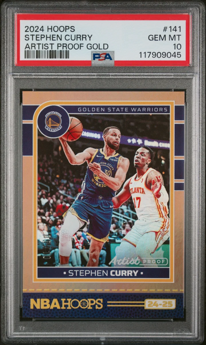 2024 PANINI NBA HOOPS 141 STEPHEN CURRY ARTIST PROOF GOLD PSA 10