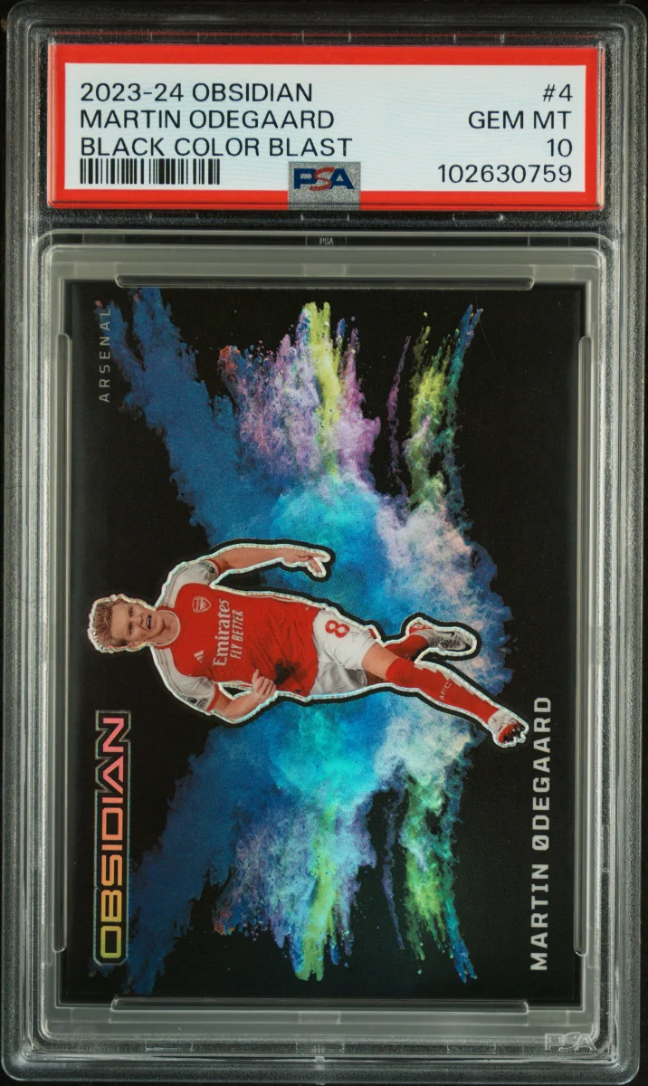 2023 PANINI OBSIDIAN BLACK COLOR BLAST MARTIN ODEGAARD PSA 10