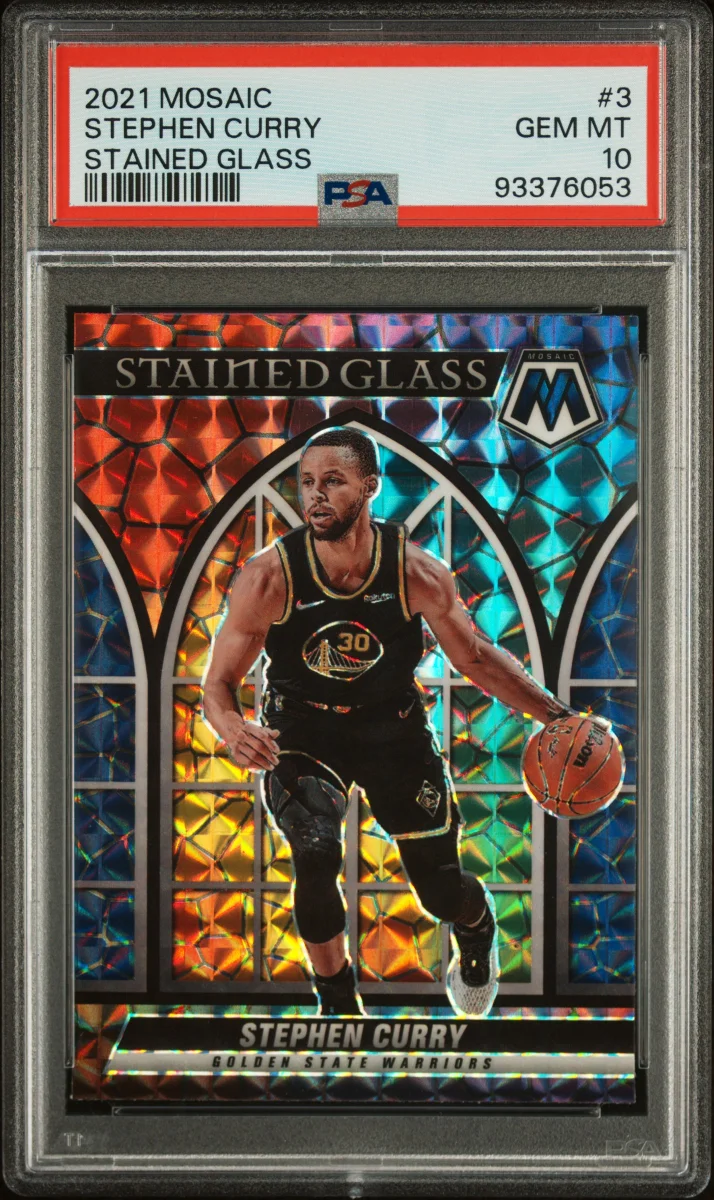2021 PANINI MOSAIC STAINED GLASS STEPHEN CURRY PSA 10