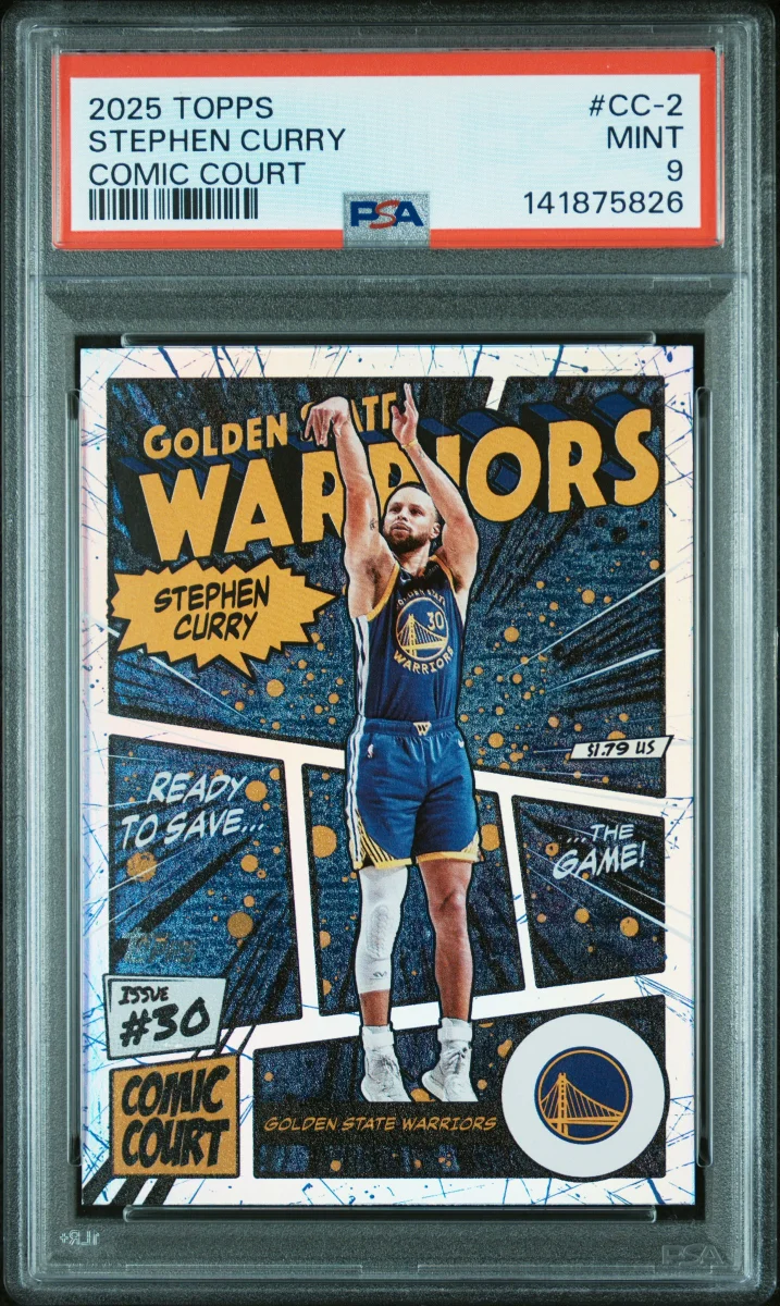 2025 Topps Comic Court Stephen Curry PSA 9